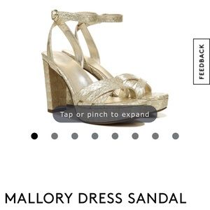 Naturalizer Mallory platform sandals - gold- 6.5 WIDE